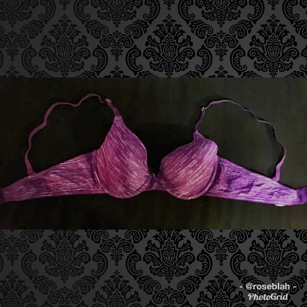 Purple underwire bra